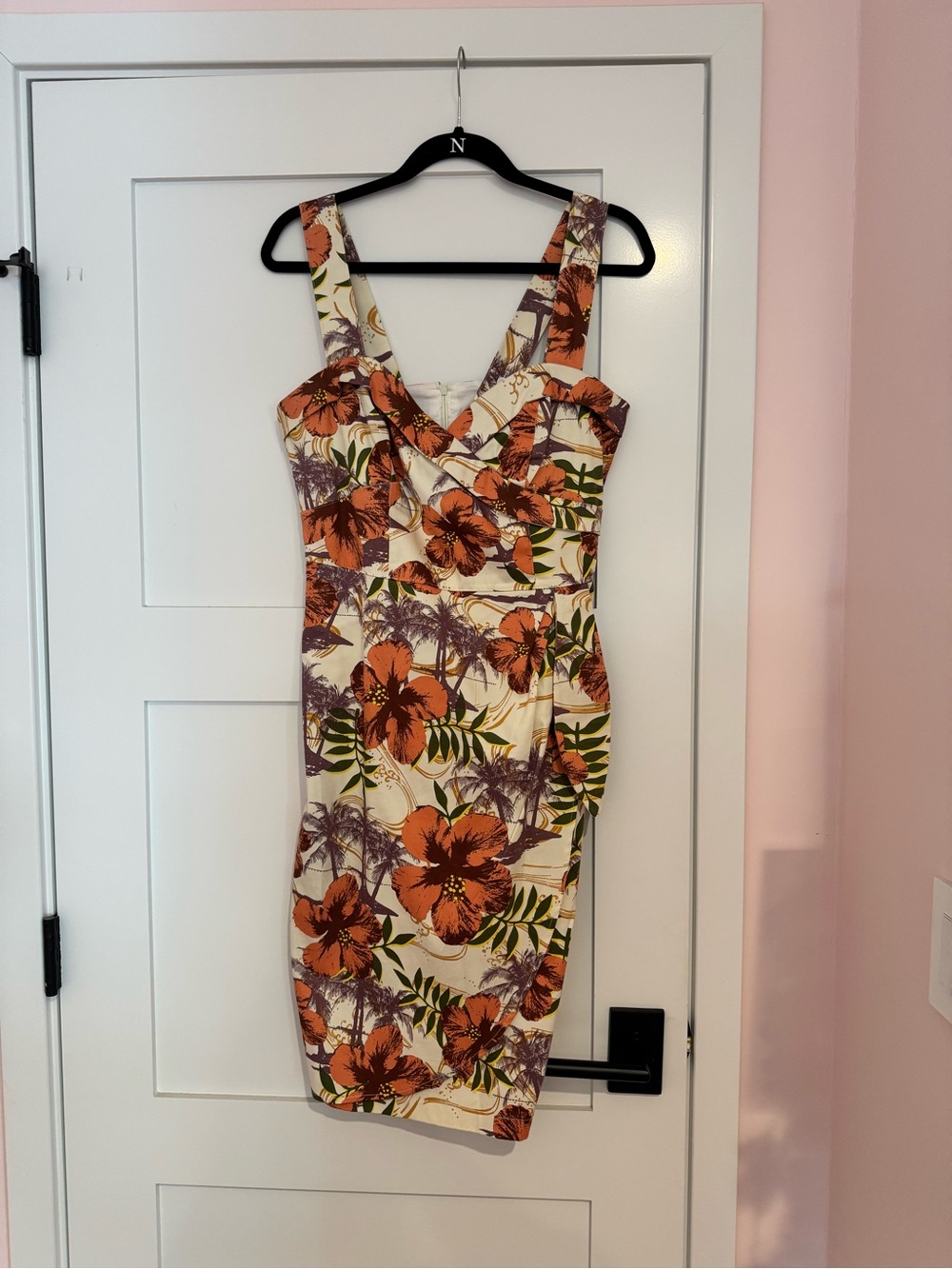 Hell Bunny Tropical Print Sarong Style dress in size M